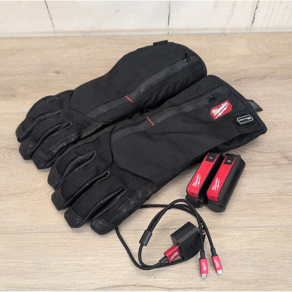 Milwaukee Red Lithium USB Rechargeable Heated Gloves XL W/ Batteries &  Charger